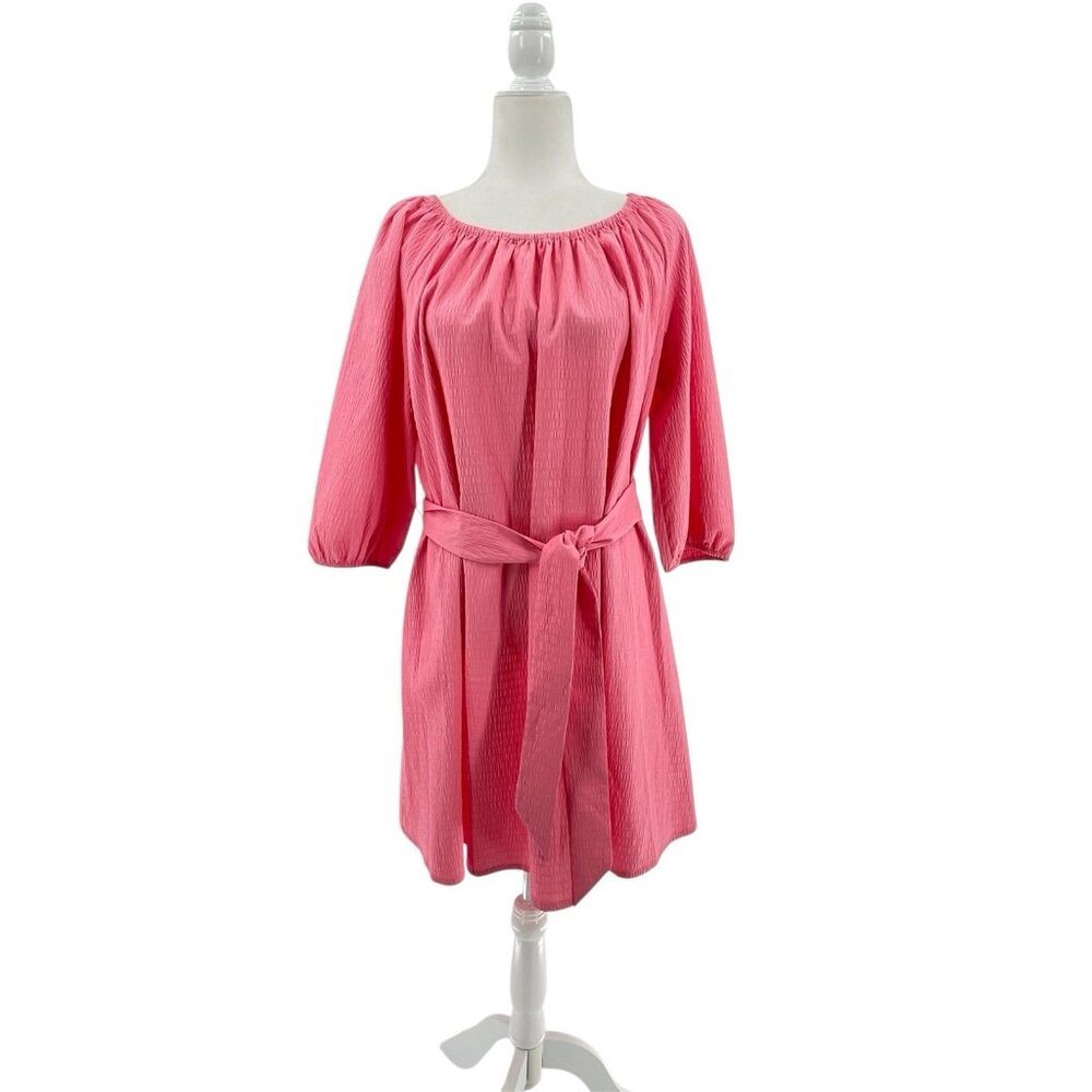 ELIZABETH AND JAMES Women's Pink Petunia Pink Belted Dress NWT Small